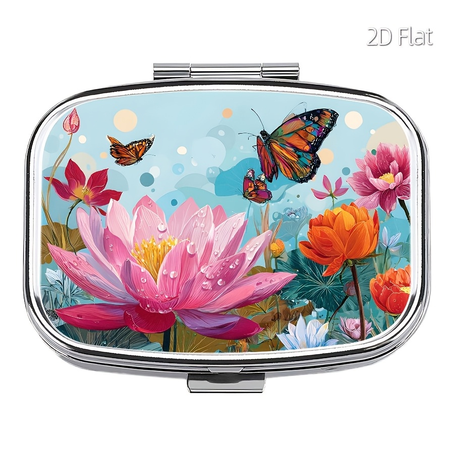 Jewelry Making Place - A Printed Double-Compartment Pill Box, Suitable