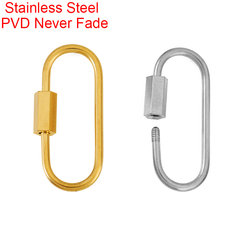 Jewelry Making Chain - 5pcs 38mm PVD Stainless Steel Swivel