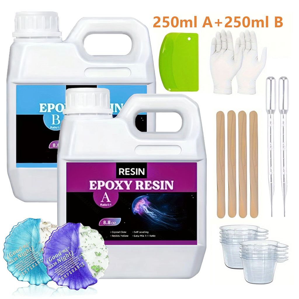 Resin Mold Jewelry - 125ml/250ml Crystal Clear Casting Resin Kit