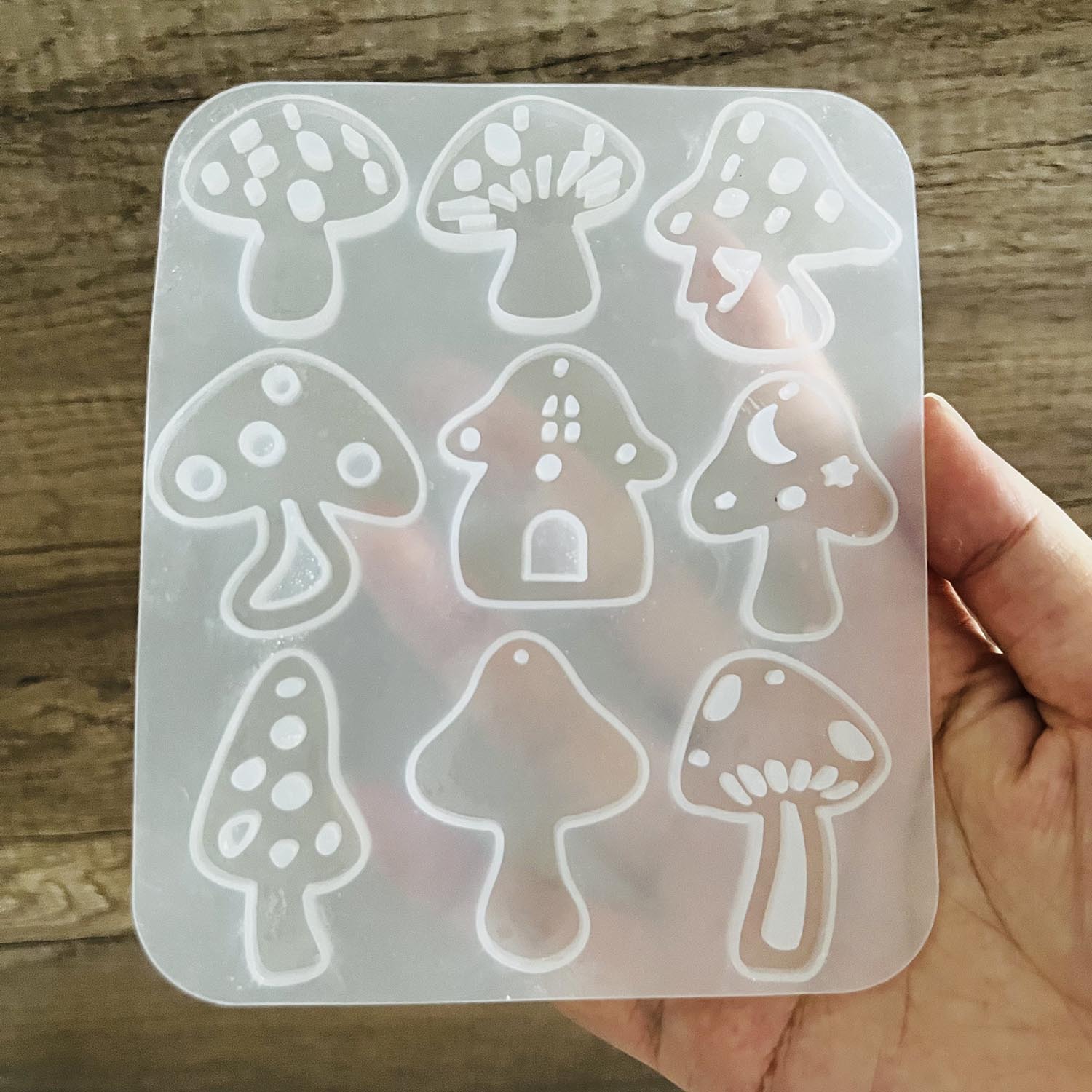 Jewelry Making Mold - Multi Style Mushrooms Earring Pendant With