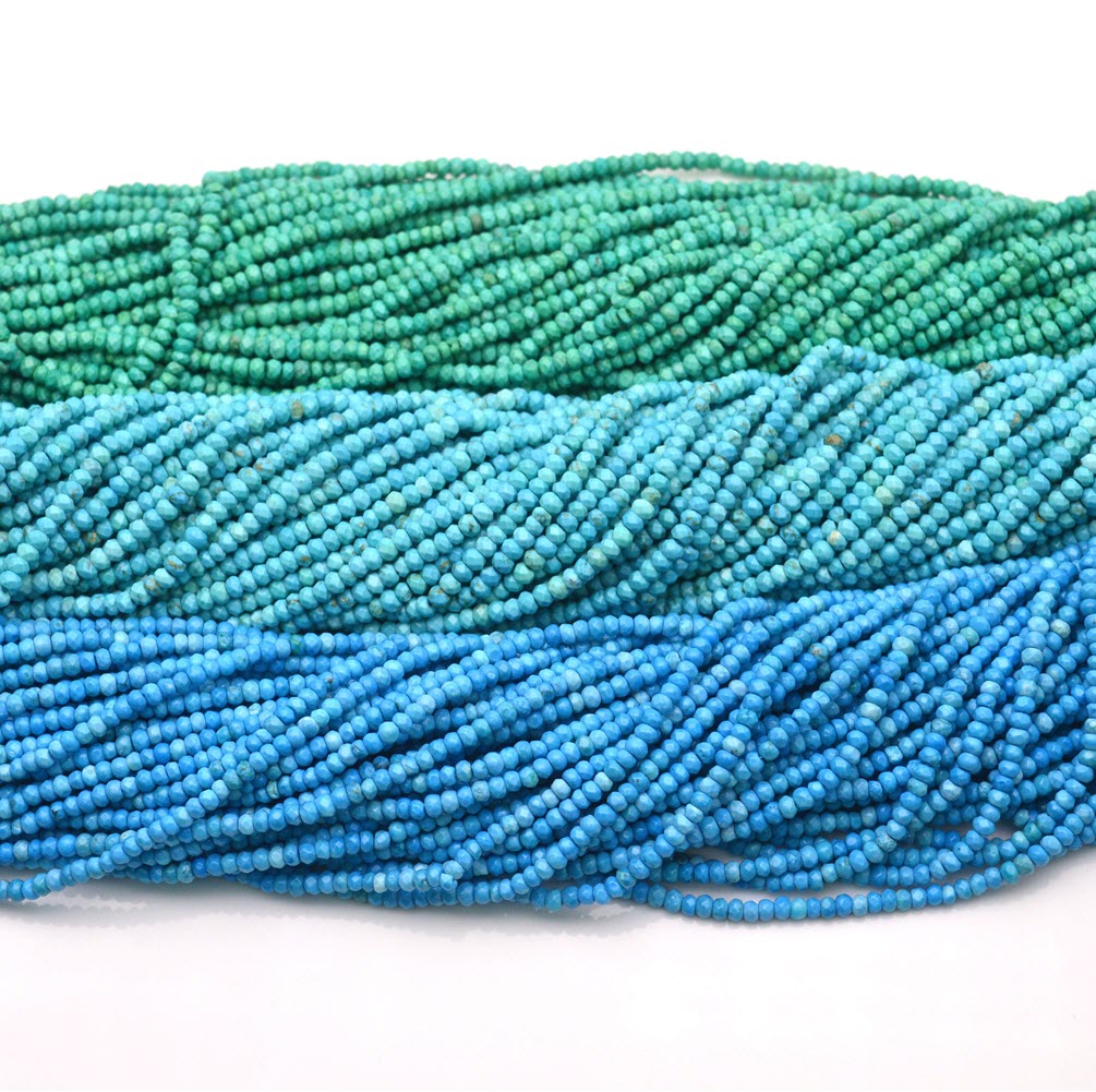 Jewelry Making Store - Natural Stone Loose Turquoise Wheel Beads