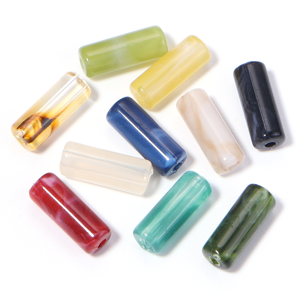 Jewelry Making Youtube - 100pcs 5x13mm Imitation Jade Stone Acrylic