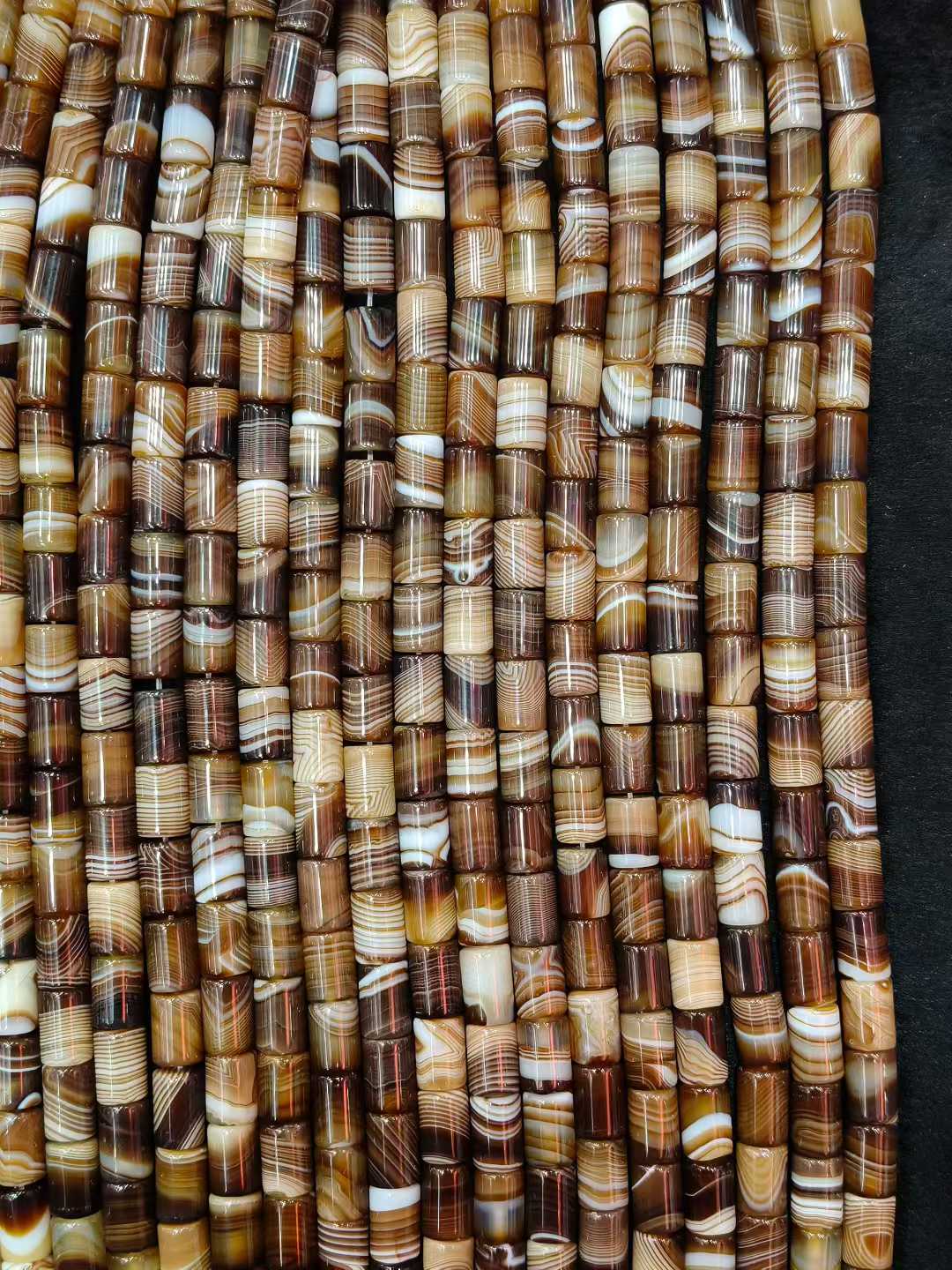 Natural Stone Sptriped Coffee  - Jewelry Making Store review and price