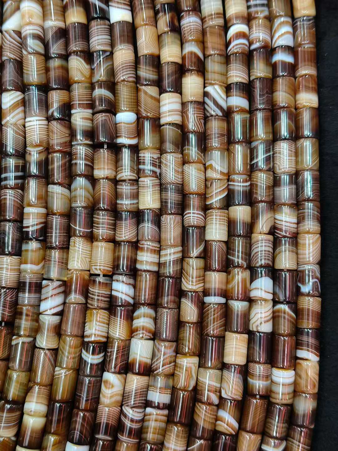 Natural Stone Sptriped Coffee  - Jewelry Making Store review and price