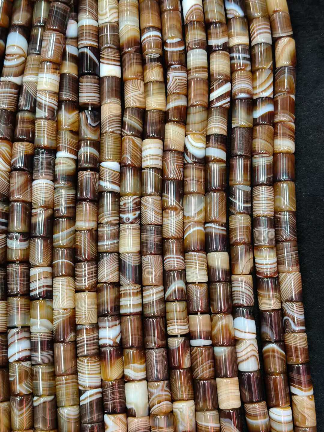 Natural Stone Sptriped Coffee  - Jewelry Making Store review and price