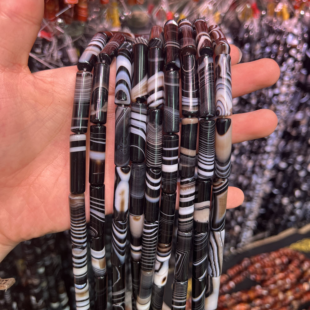 Natural Stone Black Agate Ston - Jewelry Making Store review and price