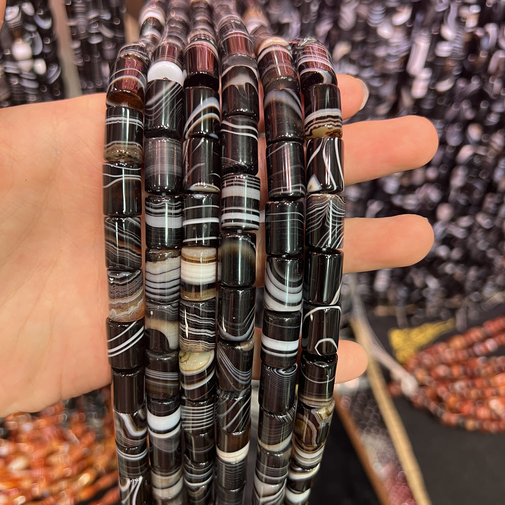 Natural Stone Black Agate Ston - Jewelry Making Store review and price