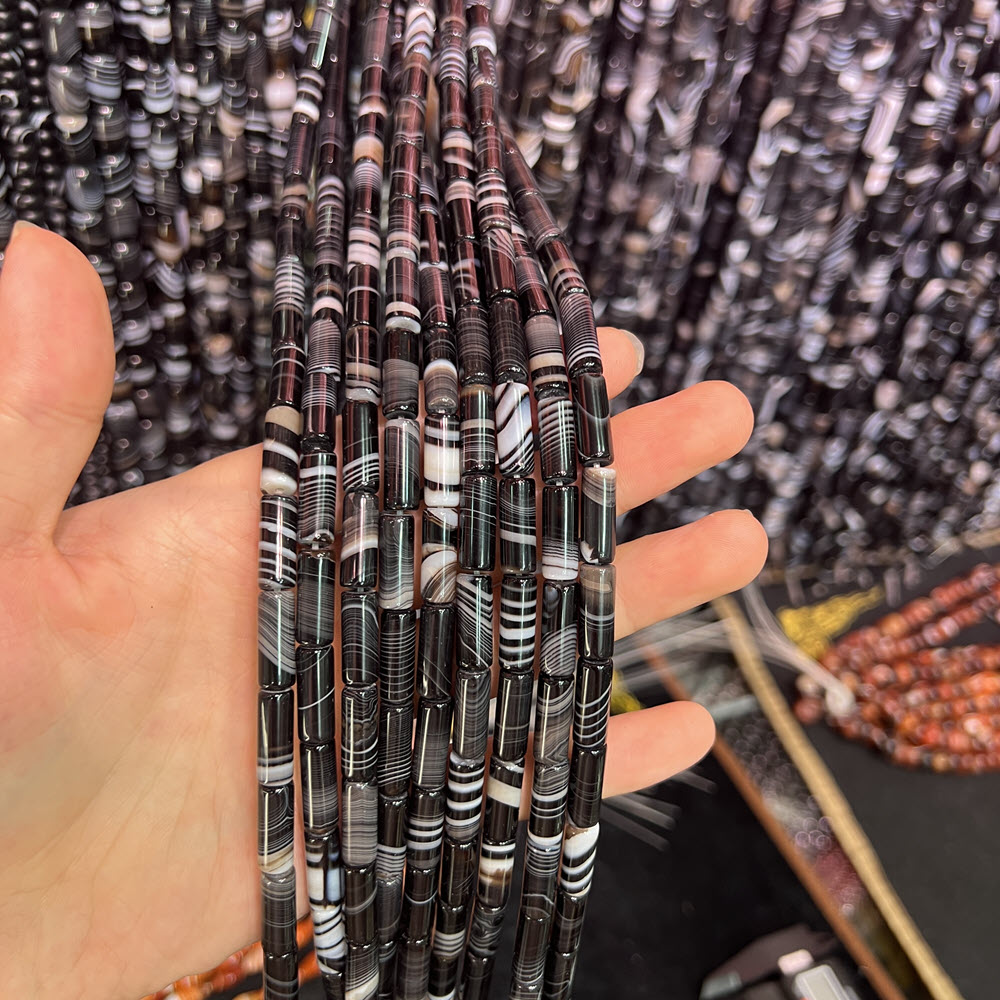 Natural Stone Black Agate Ston - Jewelry Making Store review and price