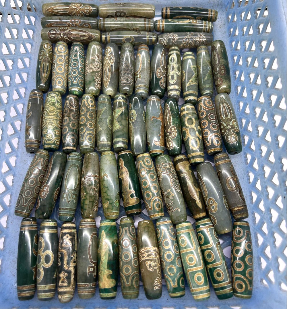 60mm Green Tibentan Dzi Beads  - Jewelry Making Store review and price