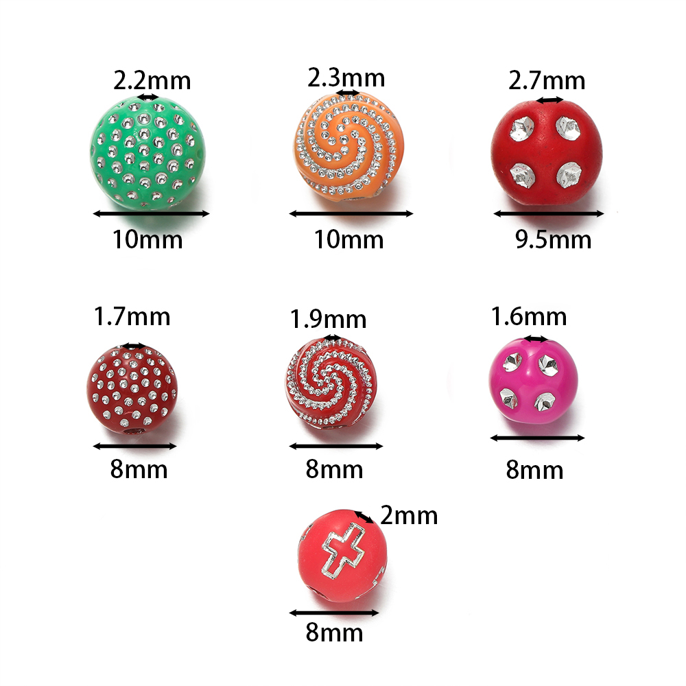 50/100Pcs 8/10mm Round mixed C - Crystal Bead Mix review and price
