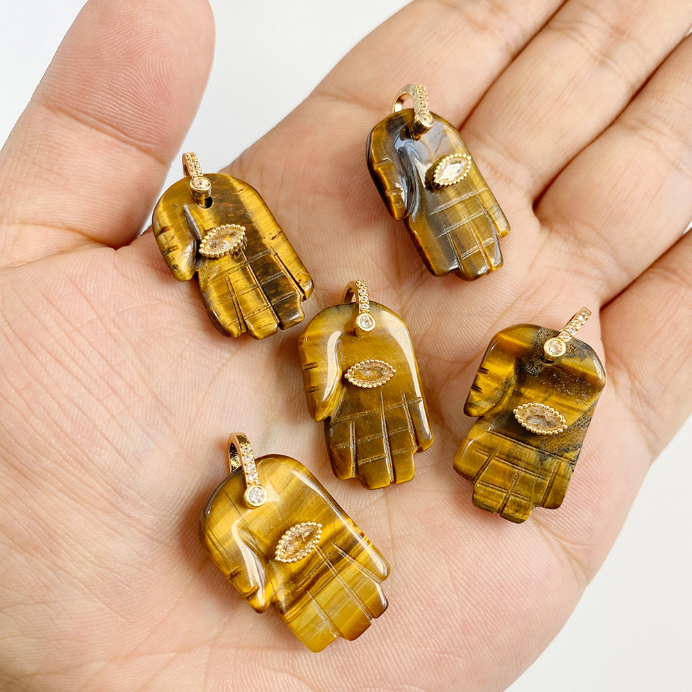 2PCS/Lot Natural StoneTiger Ey - Jewelry Making Gemstones review and price