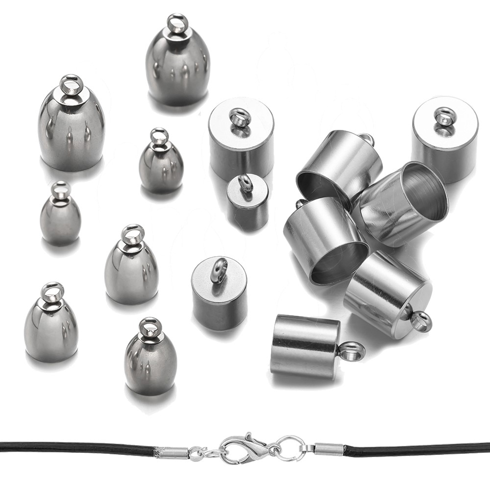 20pcs Tube End Caps Stainless  - Jewelry Making Youtube review and price
