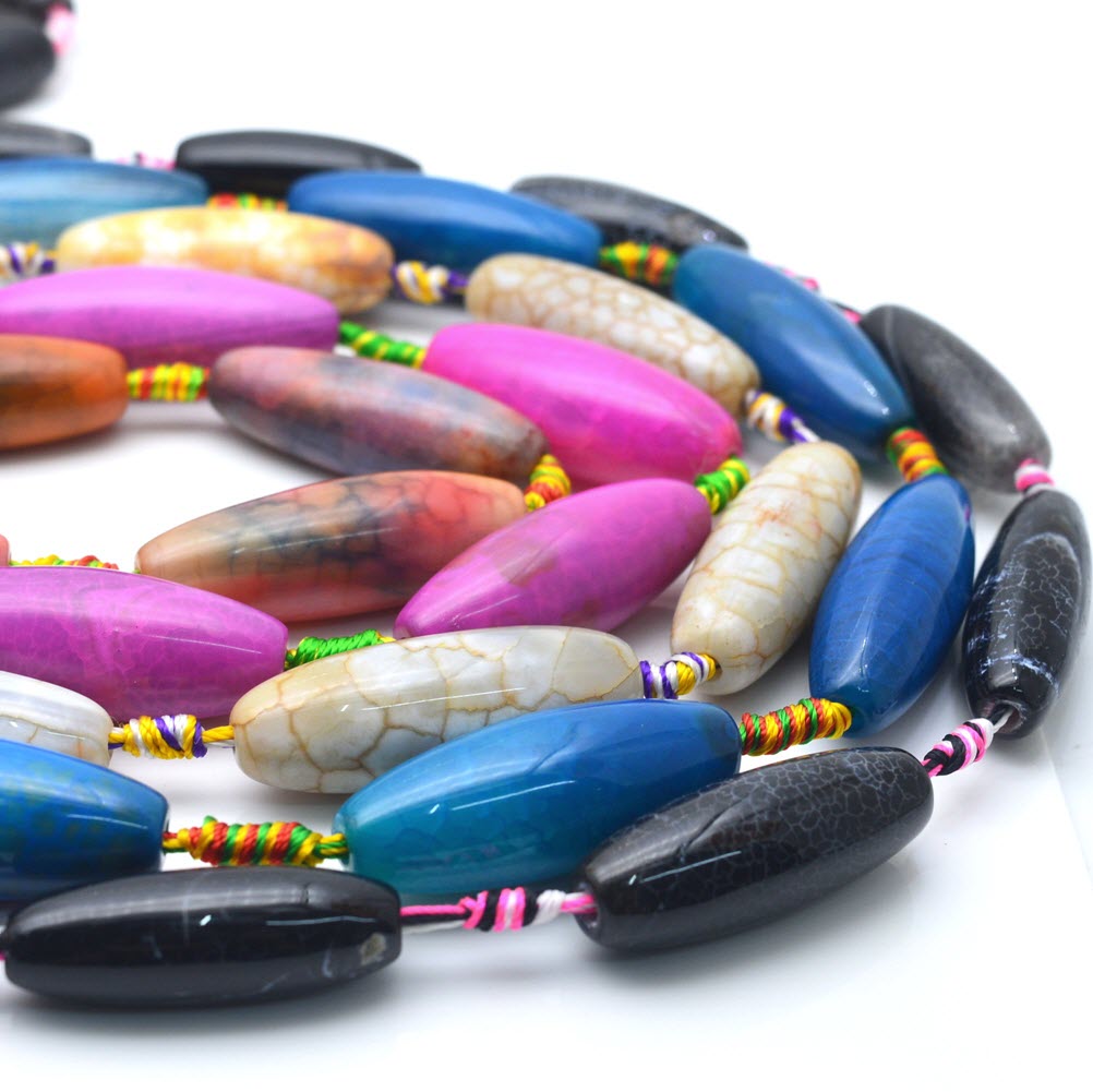 Natural Stone Colourful Big Ag - Jewelry Making Store review and price