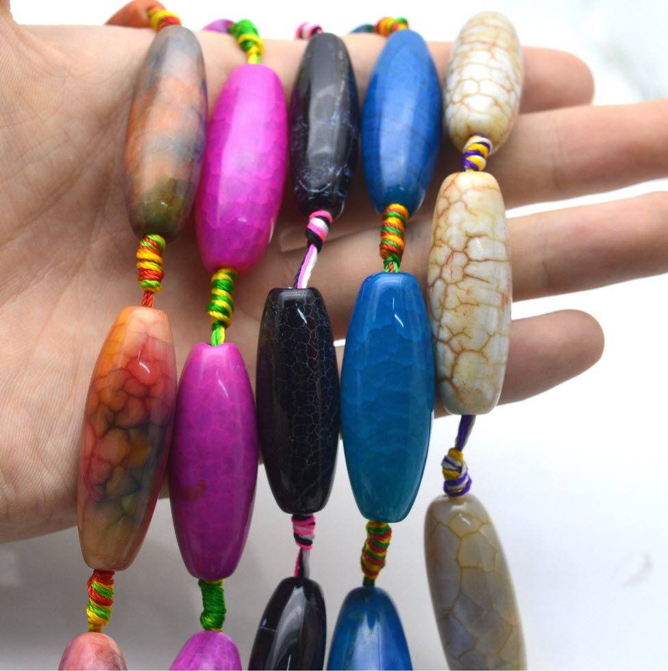 Natural Stone Colourful Big Ag - Jewelry Making Store review and price