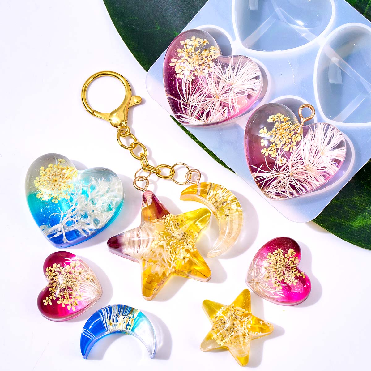 Heart Star Moon Pendant Silico - Jewelry Making Mold review and price