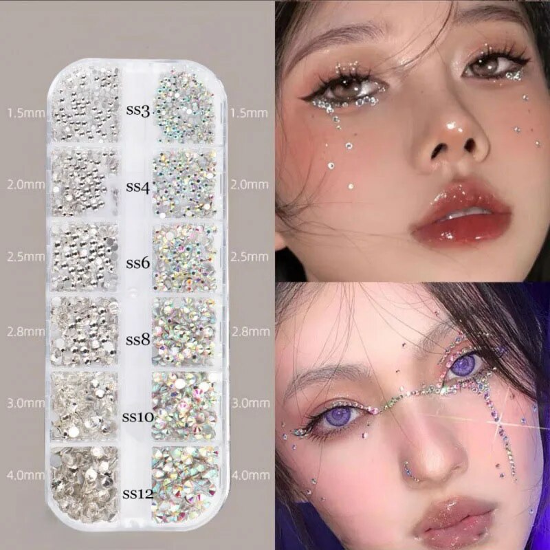 Nail Art Rhinestone 12Grids Bo - Crystal Bead Mix review and price