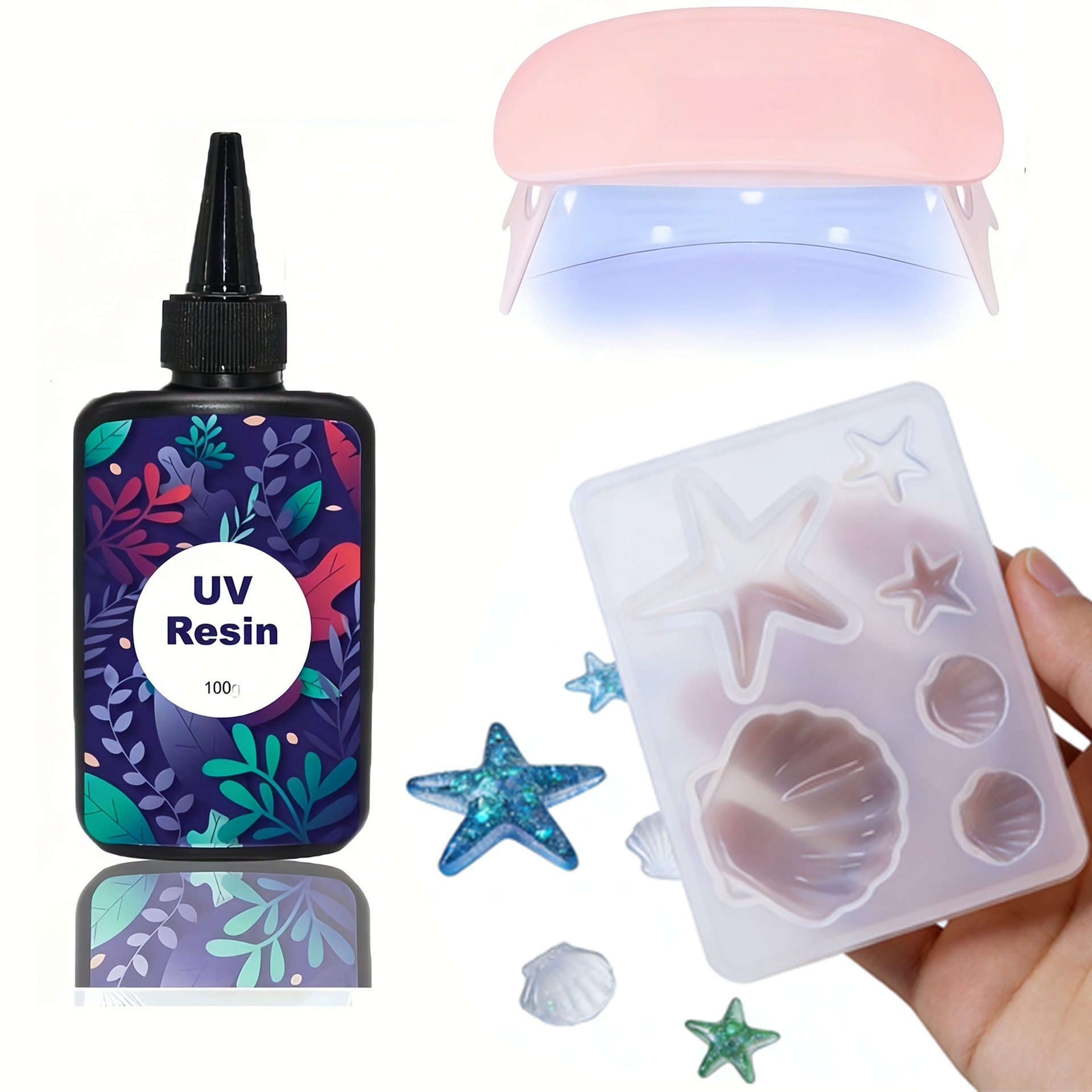 DIY Ocean Theme Crystal Epoxy  - Jewelry Making Mold review and price