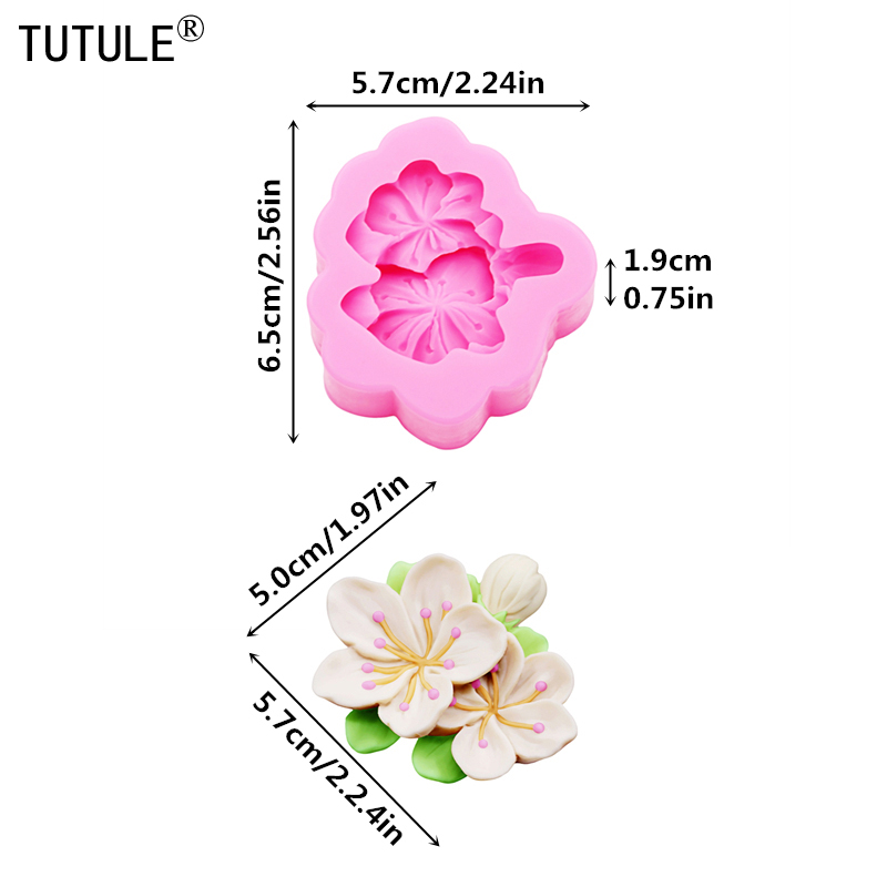3D Peach Blossom resin Clay it - Resin Mold Jewelry review and price
