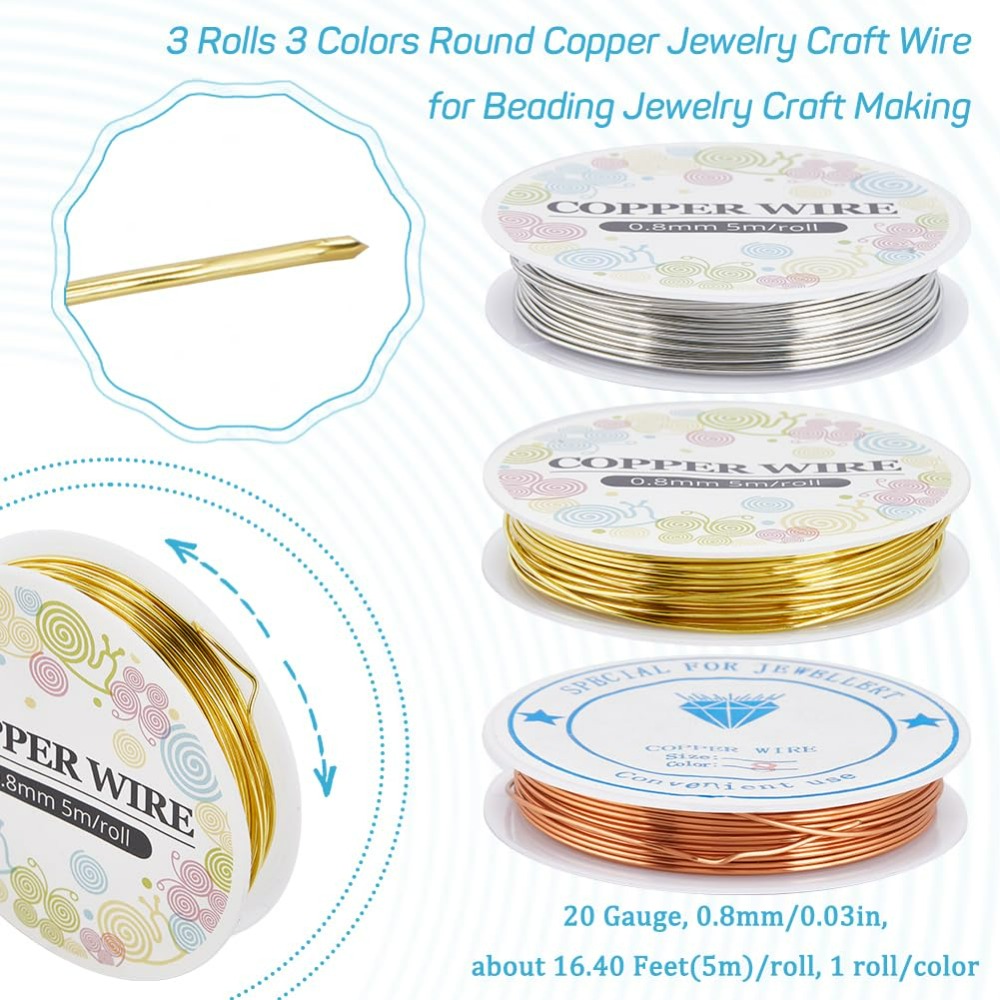 12.8M Copper Jewelry Wire 0.8m - Jewelry Making Degree review and price