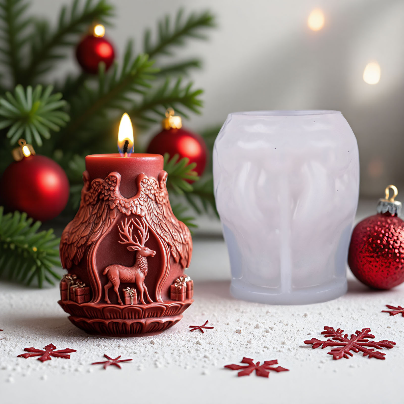Santa Claus and Elk Candle Mak - Jewelry Making Mold review and price