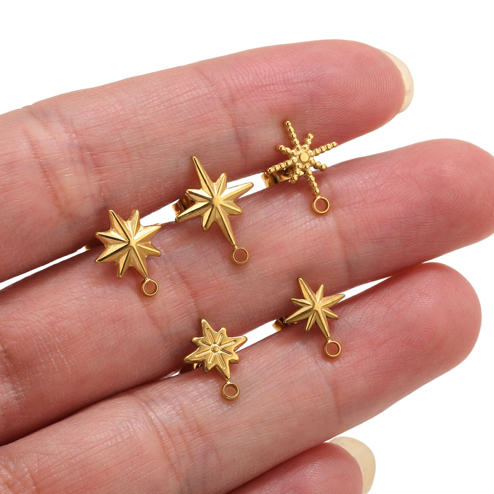 6pcs Stainless Steel Star Earr - Jewelry Making Workshops review and price