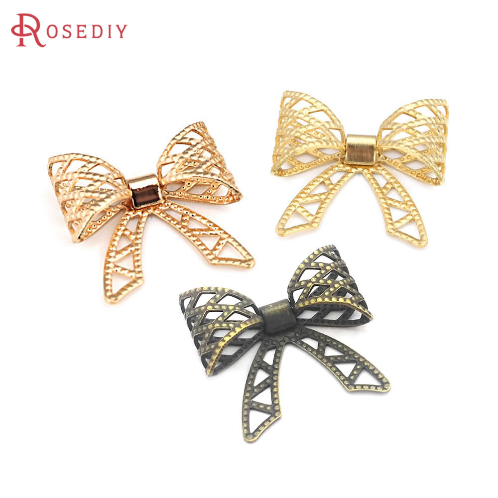 18K Gold Color Brass Grid Bow  - Jewelry Making Store review and price