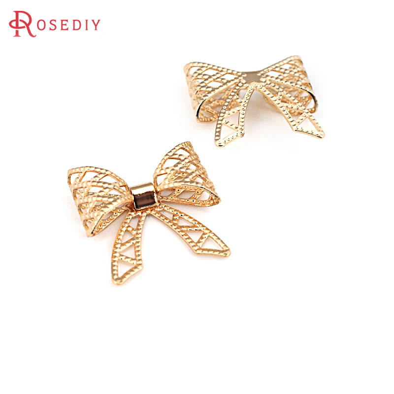 18K Gold Color Brass Grid Bow  - Jewelry Making Store review and price