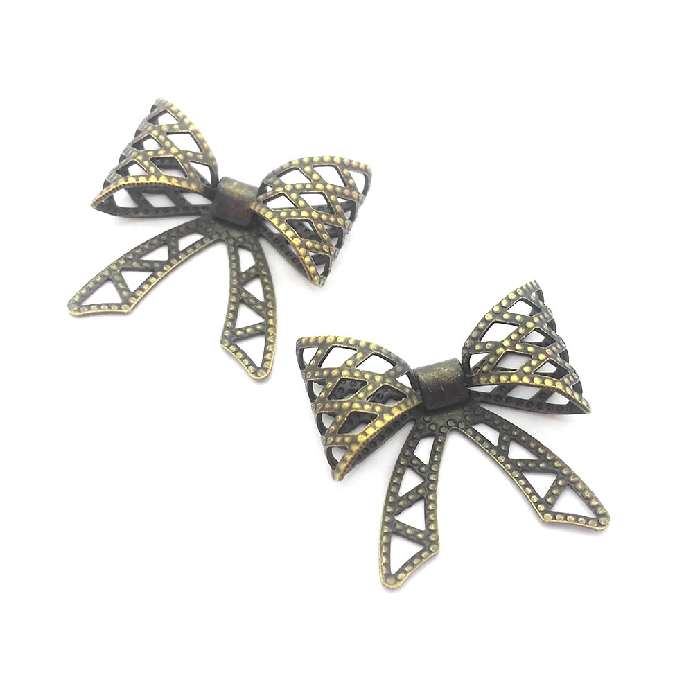 18K Gold Color Brass Grid Bow  - Jewelry Making Store review and price