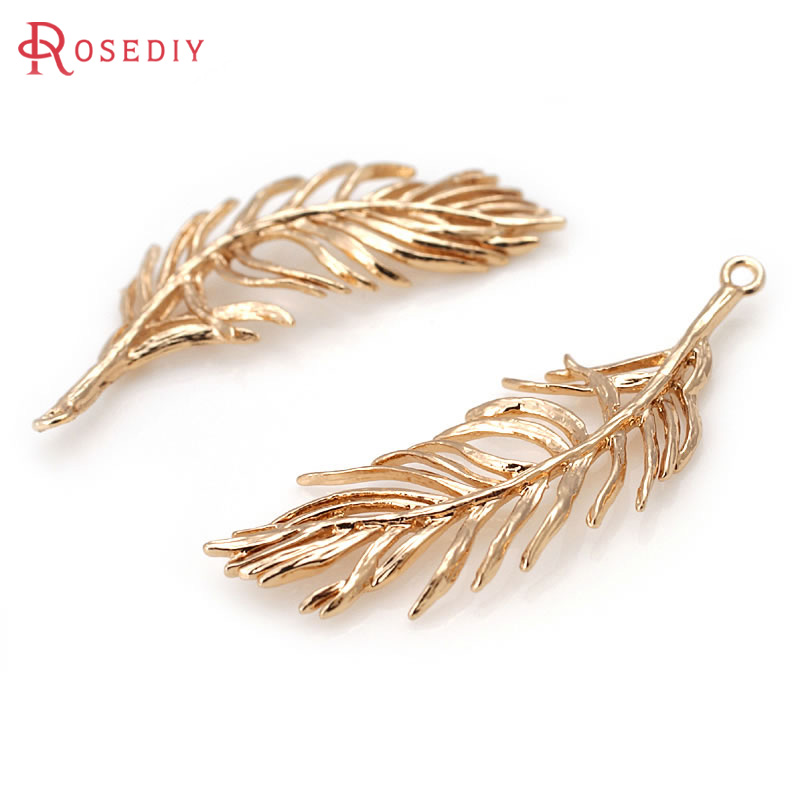 18K Gold Color Brass Feather S - Jewelry Making Store review and price