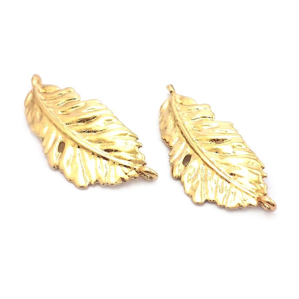 18K Gold Color Brass Feather S - Jewelry Making Store review and price