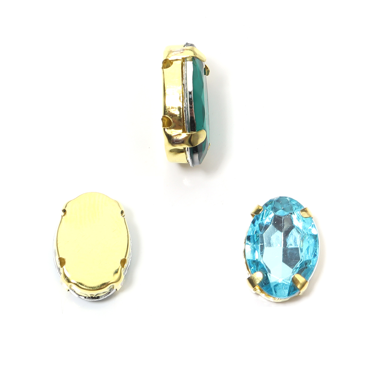 50pcs/lot Stainless Steel Oval - Crystal Bead Mix review and price
