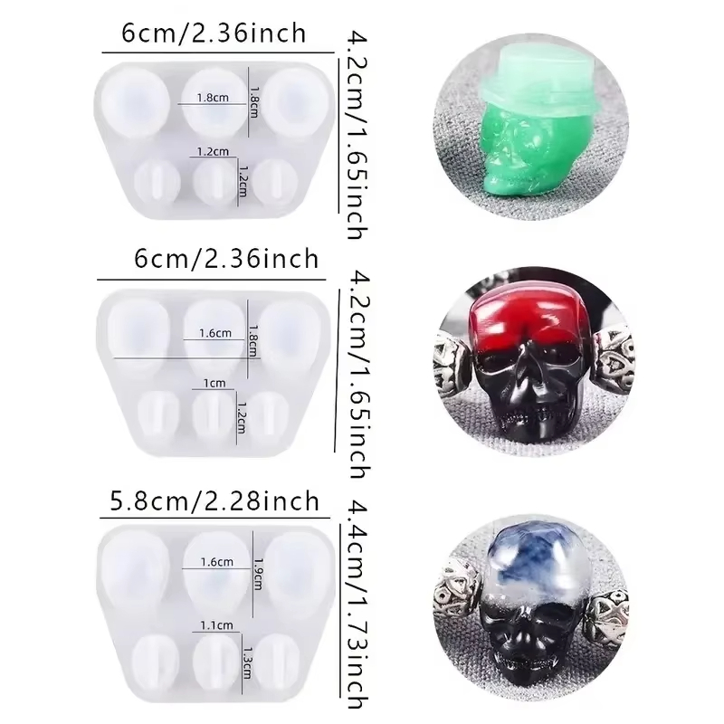 3pcs skull pendant resin mold  - Jewelry Making Mold review and price