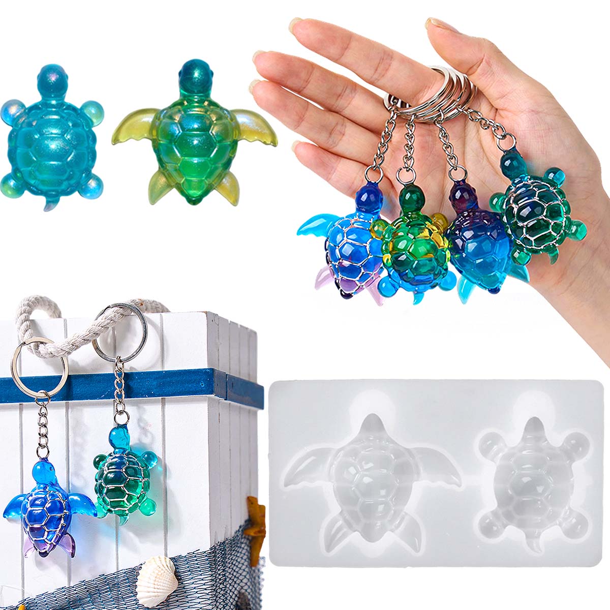 3D Sea Turtle Keychain Silicon - Jewelry Making Mold review and price