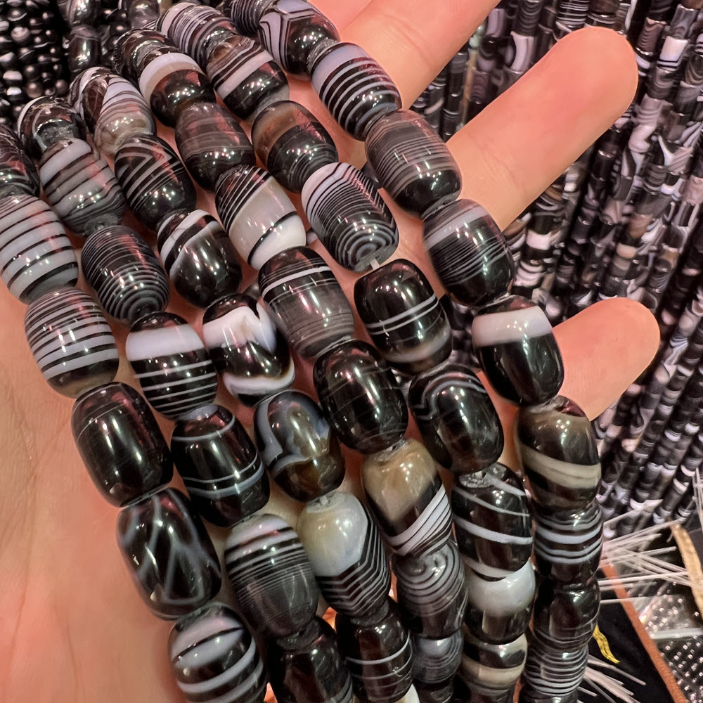 Natural Stone Black Agate Ston - Jewelry Making Store review and price