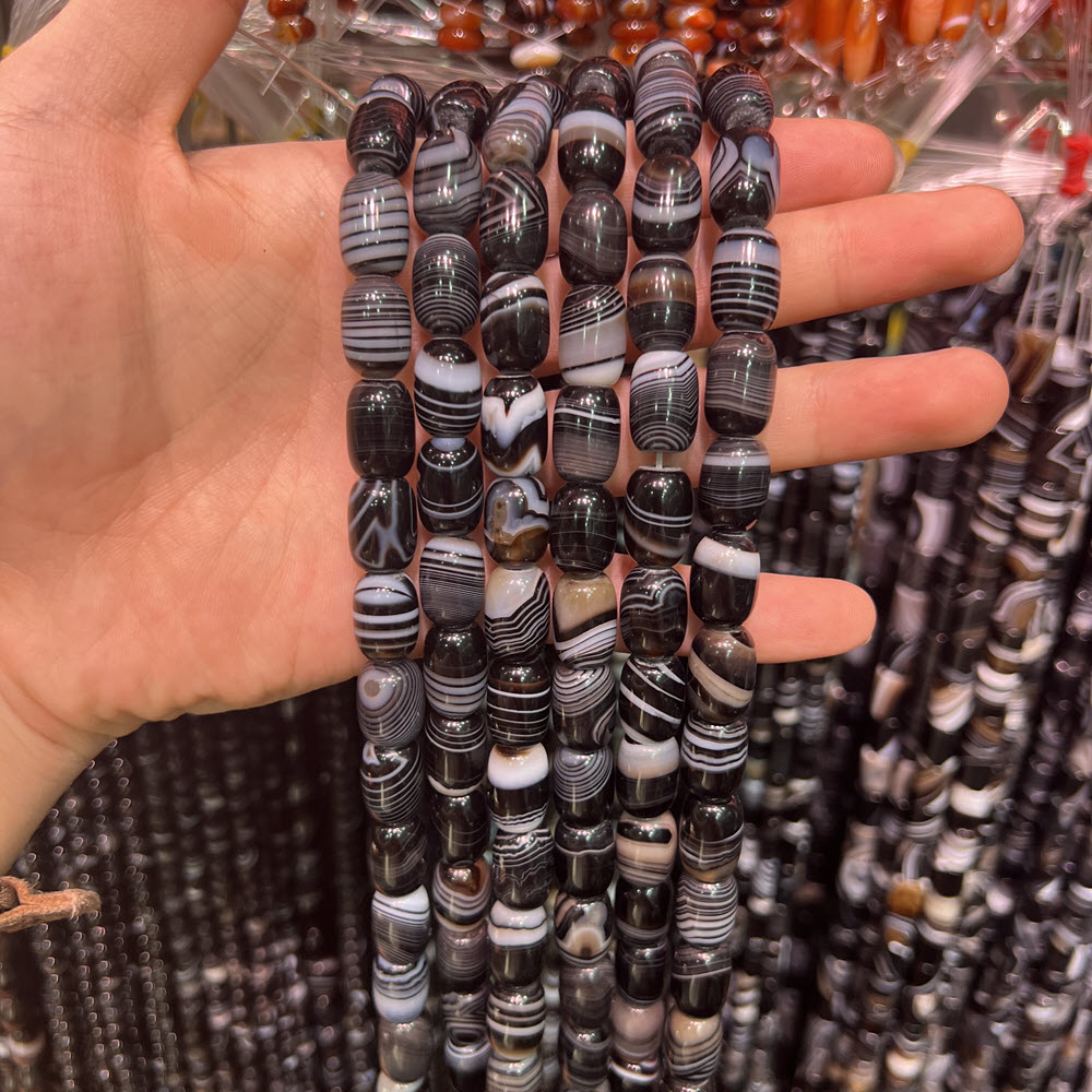Natural Stone Black Agate Ston - Jewelry Making Store review and price