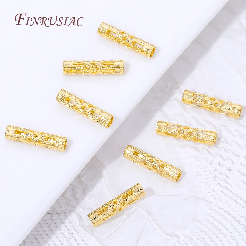 18K Gold Plated Long Tube Spac - Jewelry Making Youtube review and price