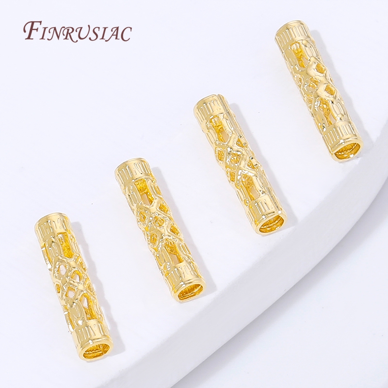 18K Gold Plated Long Tube Spac - Jewelry Making Youtube review and price