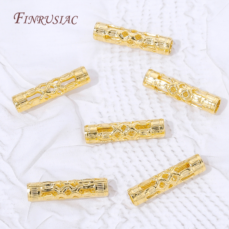 18K Gold Plated Long Tube Spac - Jewelry Making Youtube review and price