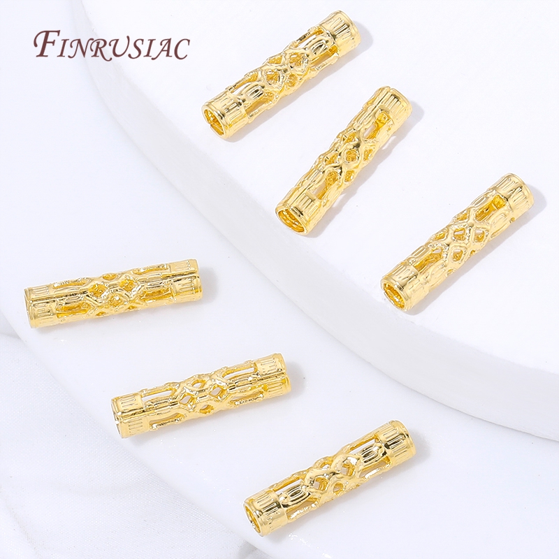 18K Gold Plated Long Tube Spac - Jewelry Making Youtube review and price
