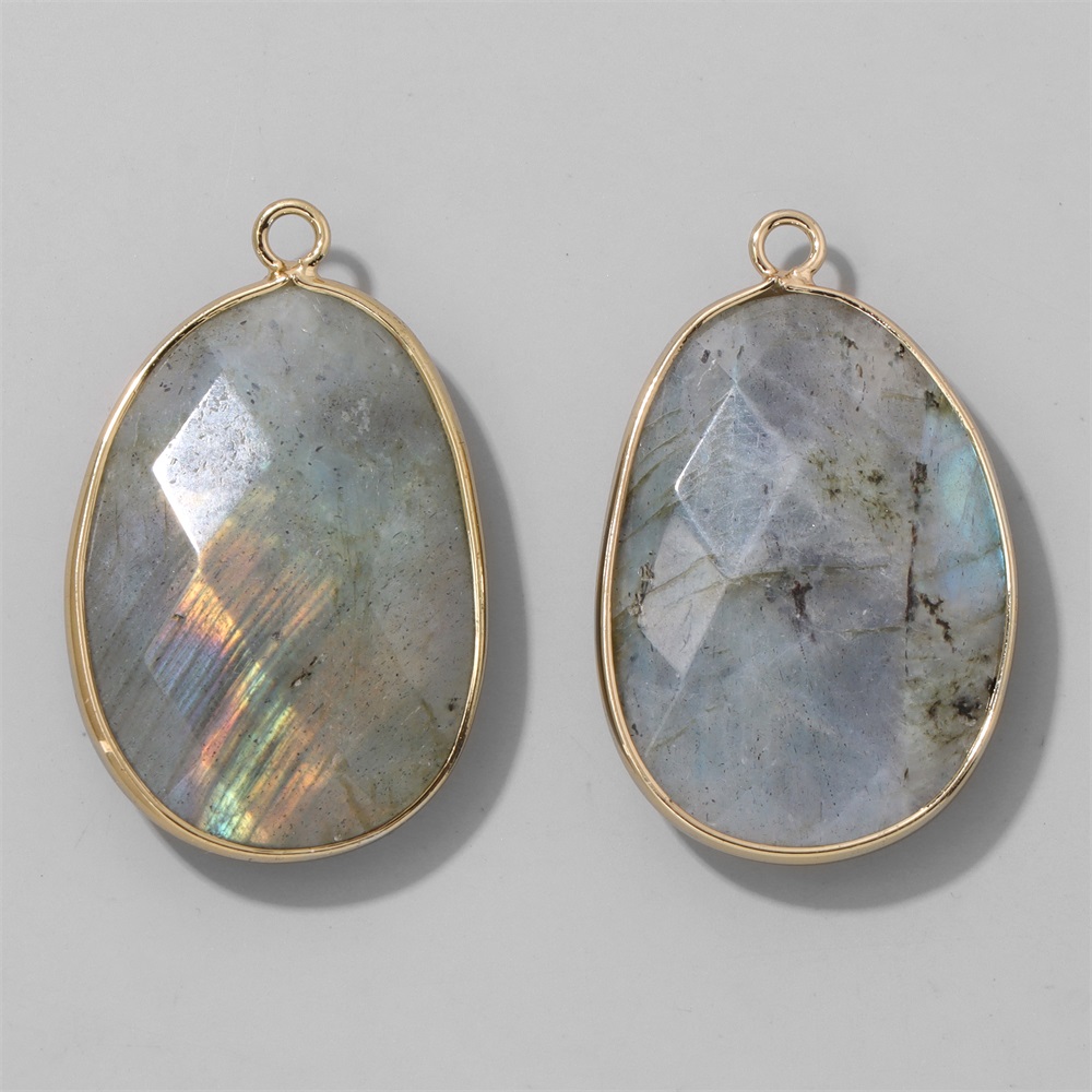 2pcs Egg Shape Stone Pendant N - Jewelry Making Gemstones review and price