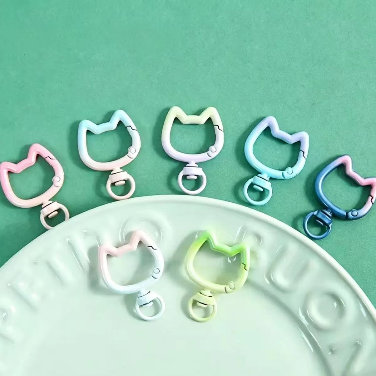 5-10PCS Gradient Cute Cat Clas - Jewelry Making Chain review and price